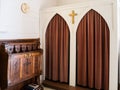 Confessional at historic chapel