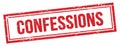CONFESSIONS text on red grungy vintage stamp Royalty Free Stock Photo