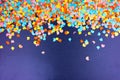 Confetti Background On Slate - Top View - New Year, Carnival Par
