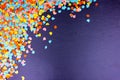Confetti Background On Slate - Top View - New Year, Carnival Par