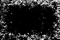 Confetti - black and white confetti scattered on a black background