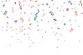 Confetti celebration frame background. Horizontal, anniversary.