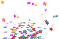 Confetti colorful flying