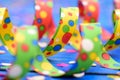 Confetti and colorful paper streamer at carnival Royalty Free Stock Photo