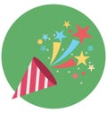 Confetti Cone Vector Isolated Vector icons that can be easily modified and edit Royalty Free Stock Photo