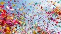 Confetti Explosion in Sky.AI generated image Royalty Free Stock Photo