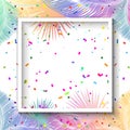 Carnival Confetti Tropical frame 2023 Summer Royalty Free Stock Photo