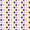 Confetti hearts falling. Vector pattern seamless background. Hand drawn textured style. Hand drawn stripes love heart illustration Royalty Free Stock Photo