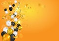 Confetti holiday orange background Royalty Free Stock Photo