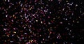 Confetti Isolated on Black Background Royalty Free Stock Photo