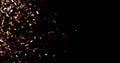 Confetti Isolated on Black Background Royalty Free Stock Photo