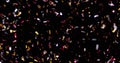 Confetti Isolated on Black Background Royalty Free Stock Photo