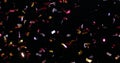 Confetti Isolated on Black Background Royalty Free Stock Photo