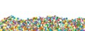 Confetti Panorama Background Template with Free Text Space Royalty Free Stock Photo