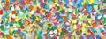 Confetti Panorama Background Texture - Vector Illustration