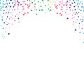 Confetti, paper explosion fall decoration colorful spectrum rainbow, festival celebration party event abstract background vector