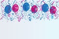 Confetti party birthday celebration card