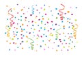 Confetti party colorful background vector image