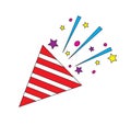 Confetti party popper icon vector Royalty Free Stock Photo