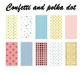 Confetti and polka dot
