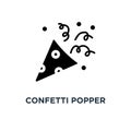 Confetti popper icon. Simple element illustration. Celebration c