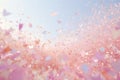 Confetti shower in a dreamy pastel color palette