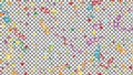 Confetti and streamers on transparent background Royalty Free Stock Photo