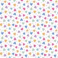 Confetti sweet candy love hearts dots seamless pattern background in pastel colors Royalty Free Stock Photo