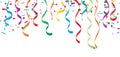 Confetti top border, vector illustration Royalty Free Stock Photo