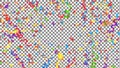 Confetti on Transparent Background Royalty Free Stock Photo