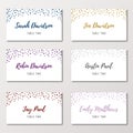 Confetti Wedding Place Cards