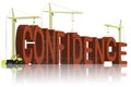 Confidence building be self confident belief Royalty Free Stock Photo