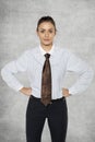 Confidence in a businesswoman, a good negotiator Royalty Free Stock Photo