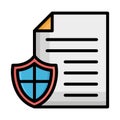 Confidence documents, paper Vector Icon which can easily modify