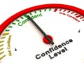 Confidence level meter Royalty Free Stock Photo