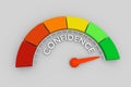 Confidence level meter Royalty Free Stock Photo