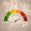 Confidence level meter Royalty Free Stock Photo