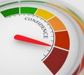 Confidence level meter Royalty Free Stock Photo