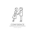 Confidence line icon