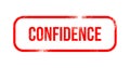 confidence - red grunge rubber, stamp Royalty Free Stock Photo