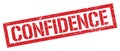 CONFIDENCE red grungy rectangle stamp Royalty Free Stock Photo