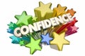 Confidence Self Assured Certain Word Stars Royalty Free Stock Photo