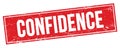 CONFIDENCE text on red grungy rectangle stamp Royalty Free Stock Photo