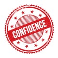 CONFIDENCE text written on red grungy round stamp Royalty Free Stock Photo