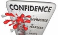 Confidence Thermometer Brave Assured Courage Royalty Free Stock Photo