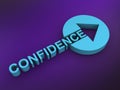 confidence word on purple Royalty Free Stock Photo