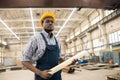 Confident African-American construction manager at workplace