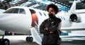 Confident African Security Guard Protecting VIP Celebrity