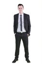 Confident American businessman standing on studio Royalty Free Stock Photo