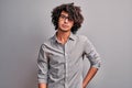 Confident arabian handsome boy. Studio shot Royalty Free Stock Photo